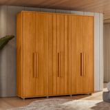 Guarda-roupa Casal 6 Portas 100% Mdf Com Pés Portinar Cinamomo