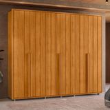 Guarda-roupa Casal 6 Portas 100% Mdf Com Pés Volpi Cinamomo