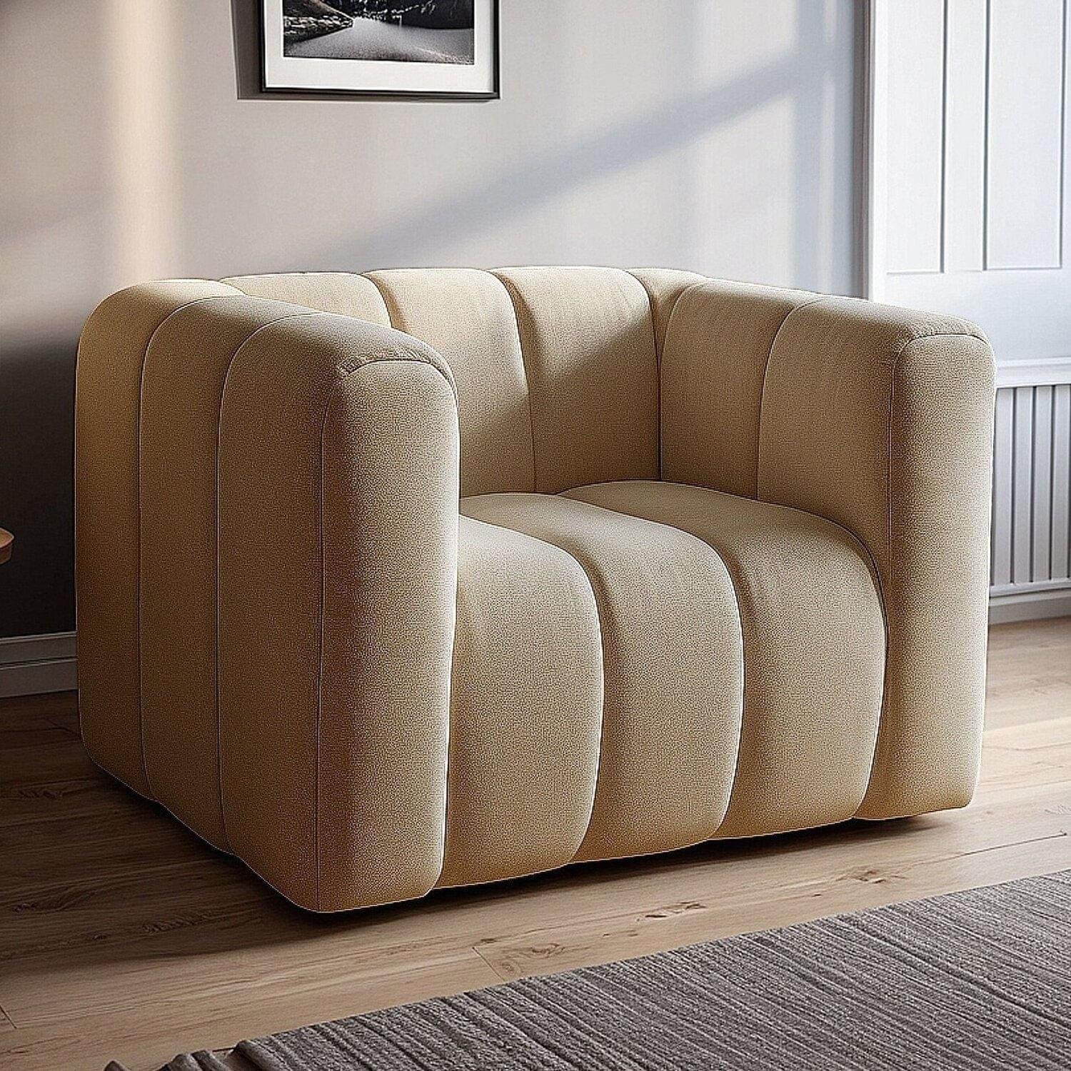 Poltrona Mona Decorativa Retrô Moderna Sala De Estar Marrom