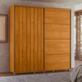 Guarda-roupa Casal 2 Portas De Correr 100% Mdf Com Pés Monet Cinamomo