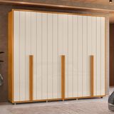 Guarda-roupa Casal Mdf 6 Portas Volpi Cinamomo/off White