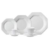 Aparelho De Jantar Chá Café Schmidt Porcelana Prisma 42 Peças