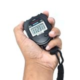Cronômetro Digital Esportivo Com Relógio Data Contagem Regressiva 1/100 Segundos
