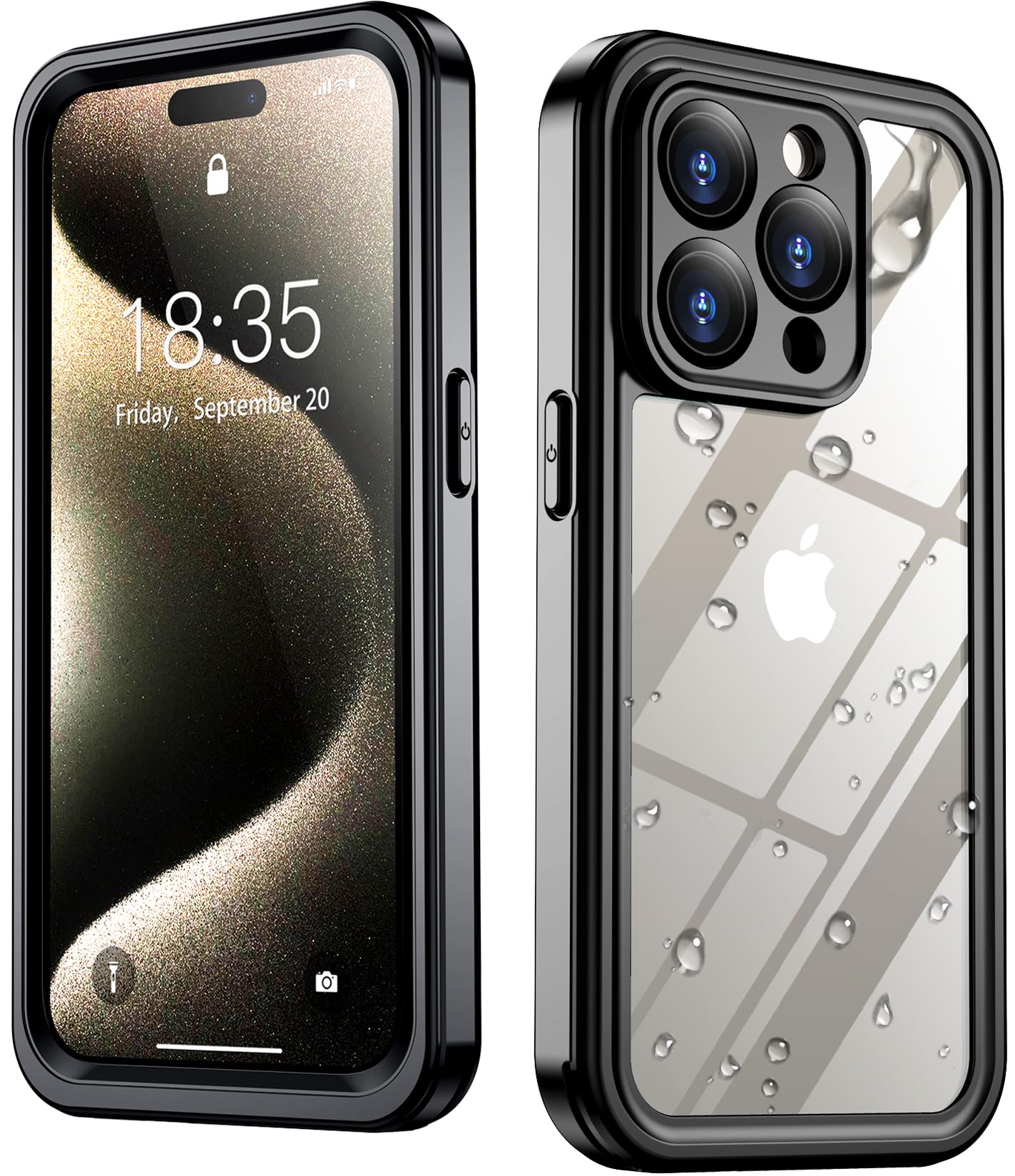 Capa De Celular Spidercase Para Iphone 15 Pro Max Impermeável Preta