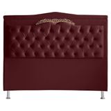 Cabeceira De Cama Box Madri Casal King 195 Cm Suede Bordo Vinho Do Lar Móveis E Decoração