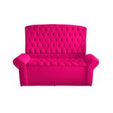 Kit De Quarto Cabeceira De Cama Box E Calçadeira Baú Dubai King 195 Cm Suede Rosa Pink Do Lar Móveis E Decoração