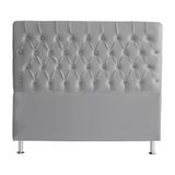 Cabeceira De Cama Box Estrela Casal 140 Cm Suede Botão Cristal Prata Do Lar Móveis E Decoração