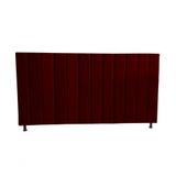Cabeceira De Cama Box Estofada Gabi Casal 140 Cm Suede Bordo Do Lar Móveis