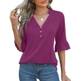 Blusa Feminina Rapbin, Tamanho Grande, Camisetas Elegantes Com Decote Em V