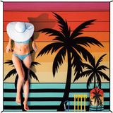 Cobertor De Praia Hihoho Impermeável À Prova De Areia Extra Grande 200x210cm