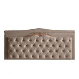 Cabeceira De Cama Box Painel Barcelona Casal 140 Cm Retro Capitonê Botão Encapados Suede Capuccino Do Lar Móveis