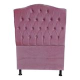 Cabeceira De Cama Box Princesa Solteiro 90 Cm Botão Strass Suede Rosa Bebê Do Lar Móveis