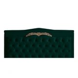 Cabeceira De Cama Box Painel Barcelona Casal 140 Cm Retro Capitonê Botão Encapados Suede Verde Do Lar Móveis