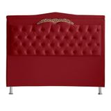 Cabeceira De Cama Box Madri Casal 140 Cm Suede Vermelho Do Lar Móveis E Decoração