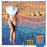 Cobertor De Praia Hihoho Impermeável À Prova De Areia Extra Grande 200x210cm