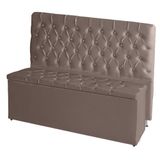 Kit De Quarto Cabeceira De Cama Box E Calçadeira Baú Estrela Casal Queen 160 Cm Suede Botão Strass Rosê Do Lar Móveis E