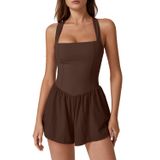 Macacão Feminino Qinsen Sem Mangas E Decote Quadrado Tummy Control S