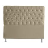 Cabeceira De Cama Box Estrela Casal 140 Cm Suede Botão Cristal Bege Do Lar Móveis E Decoração