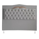 Cabeceira De Cama Box Madri Casal Queen 160 Cm Suede Prata Do Lar Móveis E Decoração