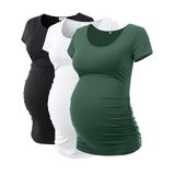 Camisas De Maternidade Peauty Summer White Preto Verde Tamanho S
