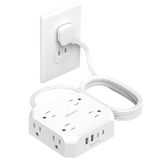 Power Strip Wrxdmc, Adaptador De Saída De 2 Pinos A 3 Pinos, 8 Tomadas