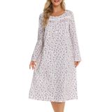 Camisola Bloggerlove Vintage Feminina Algodão Branco Roxo Xxl