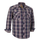 Camisa Masculina Coevals Club, Manga Comprida, Cinza Ocidental, Xadrez, 3gg