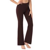 Calças De Ioga Bubblelime Bootcut Basic Cotton Dark Coffee Xxl