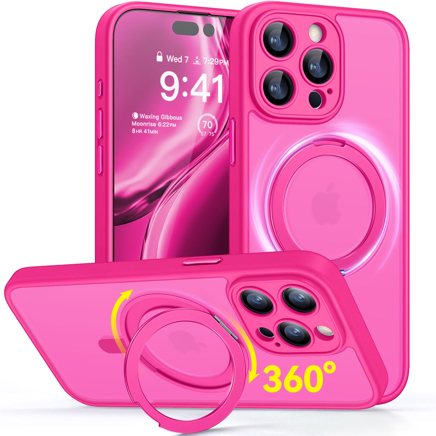 Capa Para Celular Canshn 360° Spin Magnetic Stand Iphone 15 Pro Max