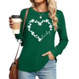 Camisa Feminina Ithalt St Patricks Day Lucky Irish Shamrock Green