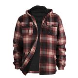 Jaqueta De Lã Gary Com Heavyweight Para Homens Com Capuz Marrom Avermelhado