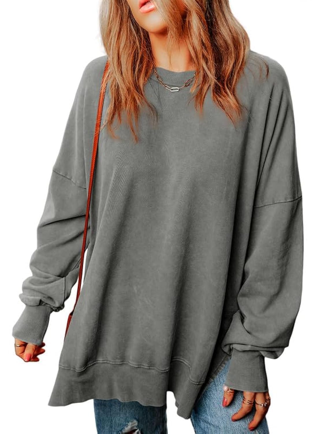 Moletom Shewin Para Mulheres, Folgado, Casual, Manga Comprida