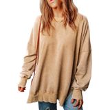 Moletom Shewin Casual De Manga Comprida, Pulôver Solto, Feminino