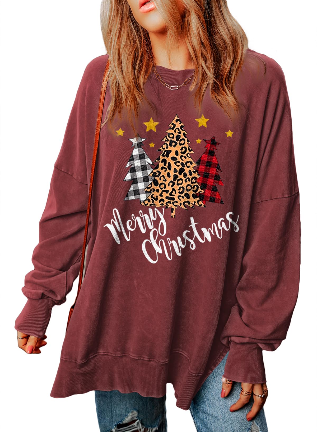 Moletom Shewin Merry Christmas Leve Para Mulheres