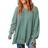 Moletom Feminino Shewin, Casual, Gola Redonda, Pulôver De Lã