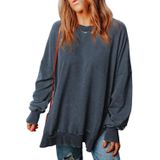 Moletom Feminino Shewin, Moda De Outono De 2024, Real, Azul, Tamanho L