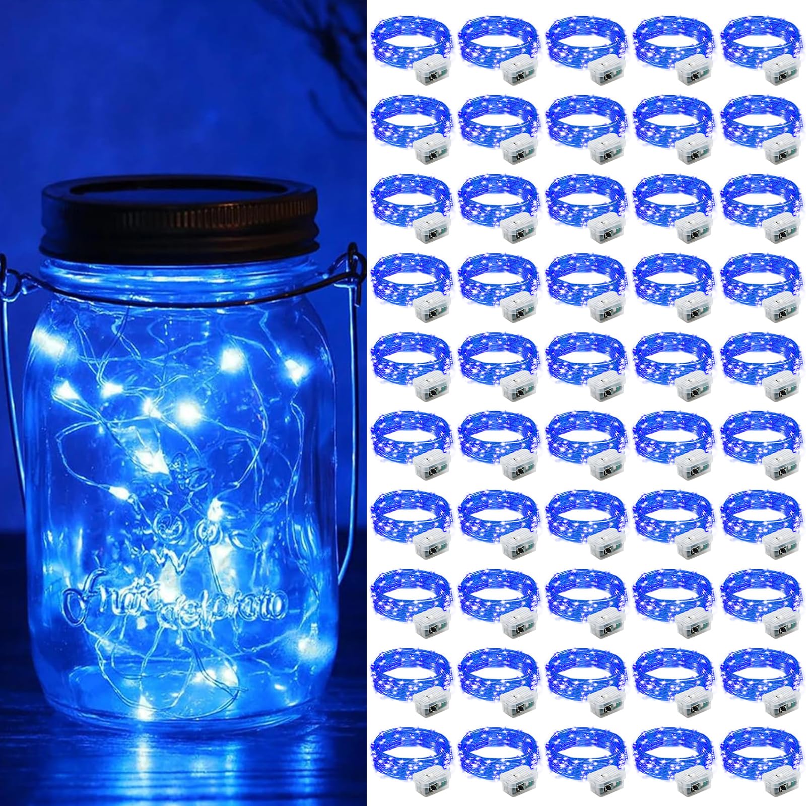 Fairy Lights Zgwj 20 Mini Led Operado Por Bateria Azul X50