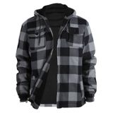 Jaqueta De Lã Gary Com Heavy Buffalo Plaid Winter 3gg Cinza Masculina