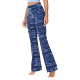Calças De Ioga Bubblelime, Cintura Alta, Bota Feminina, Camuflagem Azul Marinho