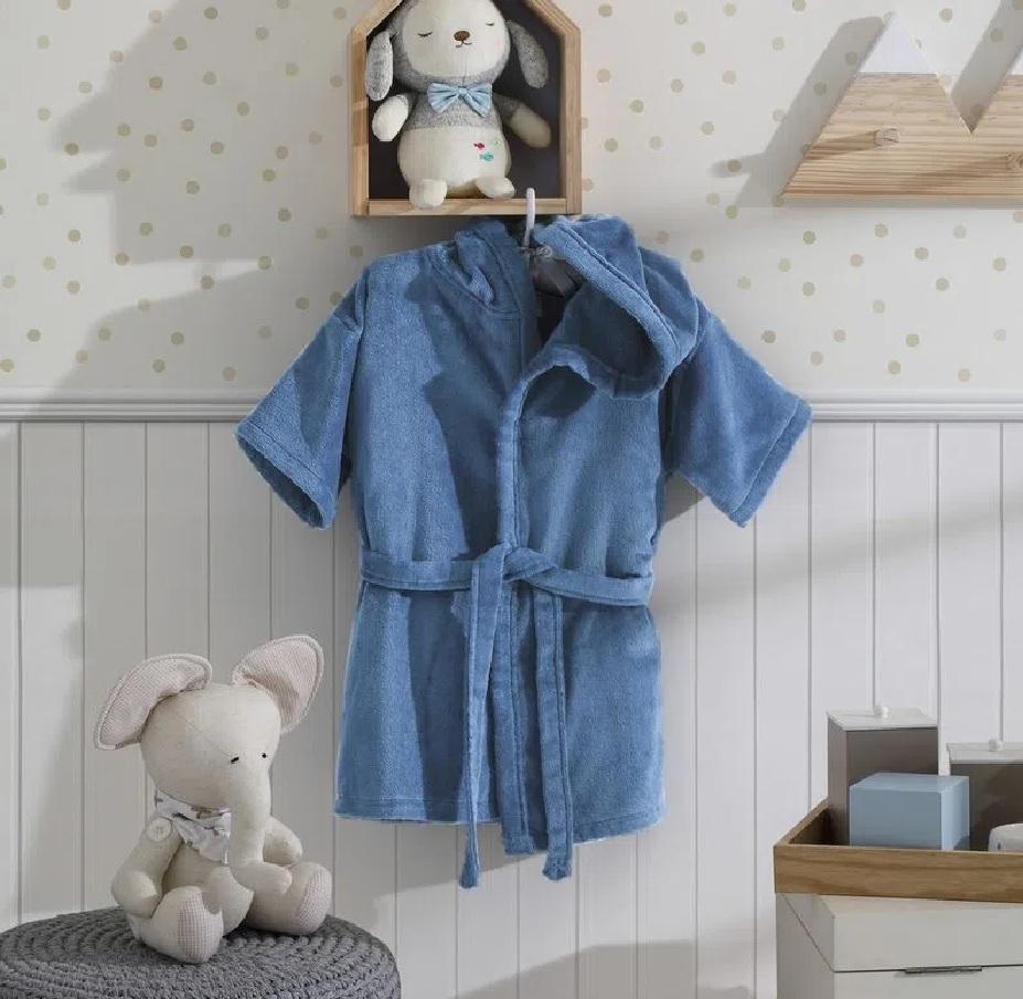 Roupão Infantil Com Capuz Velour P Dohler