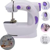 Máquina De Costura Portátil Compacta Multifuncional Branca