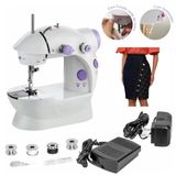 Mini Máquina De Costura Portátil Leve E Prática Branca