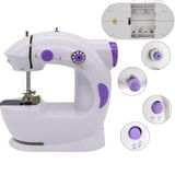 Máquina De Costura Portátil Compacta Multifuncional Rosa