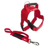 Peitoral Tático Com Guia Para Cachorro Médio - Vermelho