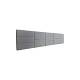 Cabeceira Estofada King 13 Blocos Não É Segredo Suede Liso Cinza 195x60