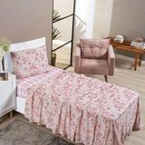 Jogo Cama Lençol Studio Solteiro Malha Estampada 100% Algodão Meninas 3 Peças - Fashion - Rosa