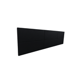Cabeceira Estofada King 6 Blocos Não É Segredo Suede Liso Preto 195x60