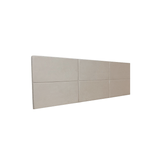 Cabeceira Estofada King 6 Blocos Não É Segredo Suede Amassado Bege Claro 195x60