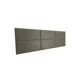 Cabeceira Estofada King 6 Blocos Não É Segredo Suede Liso Marrom Claro 195x60