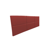 Cabeceira Estofada King 6 Blocos Não É Segredo Courvin Vermelho 195x60
